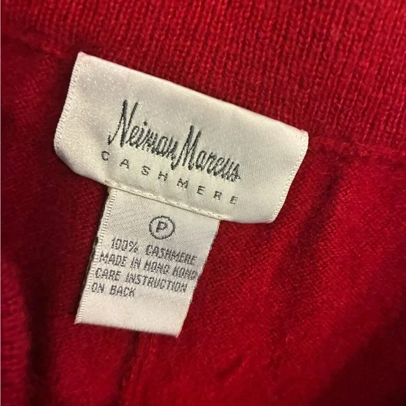 Neiman Marcus Red Cashmere Garment pants - Picture 2 of 3